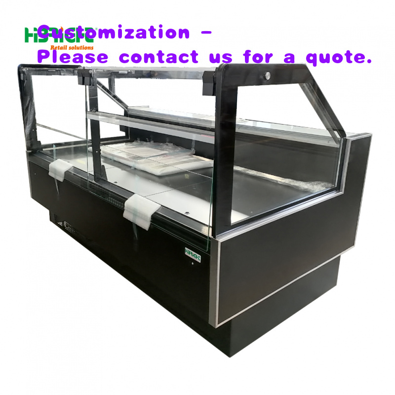 Commercial Chest Freezer - ثلاجة عرض الطعام المنحنية المخصصة للمتاجر